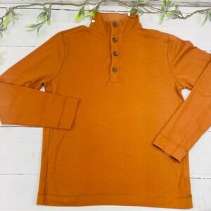 Men's Banana Republic Burnt Orange Quarter Button/Zip Sweater Size M